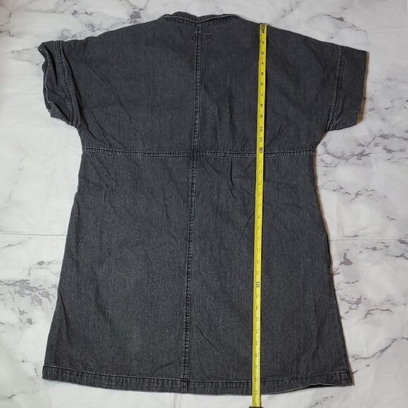 Easel Dark Gray/Black Wash Denim Dress - Picture 5 of 5